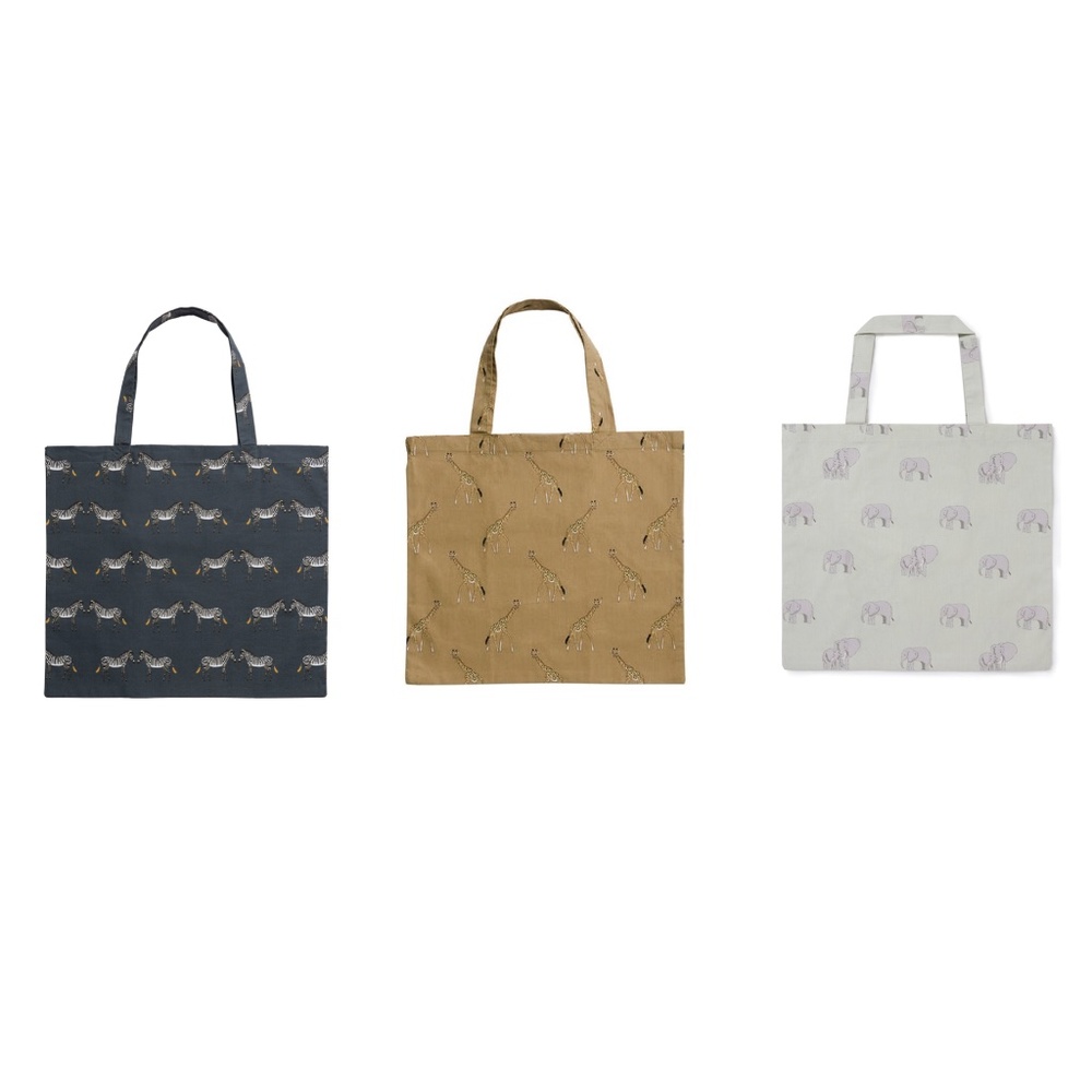 New 3 pc Wildlife Sophie‎ Allport Reusable Foldable Tote Set